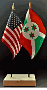 Burundi and US Flag Desk Set