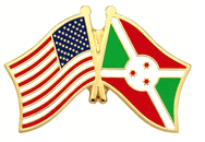 Burundi Flag Lapel Pin - Double