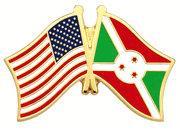 Burundi Flag Lapel Pin - Double