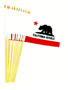 California 12" x 18" Miniature Stick Flags