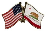 California Flag Lapel Pin - Double