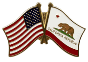 California Flag Lapel Pin - Double