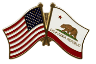 California Flag Lapel Pin - Double