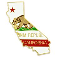 California Map Lapel Pin - Updated Version