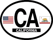 California Flag It Oval Decal