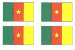 Cameroon Flag Stickers - Sheet of 50