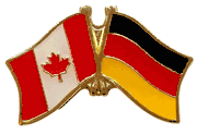 Canada and Germany Flag Lapel Pin - Double - (Canada flag on the left)