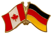 Canada and Germany Flag Lapel Pin - Double - (Canada flag on the left)