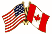 Canada Flag Lapel Pin - Double