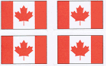 Canada Flag Stickers - 50 per sheet