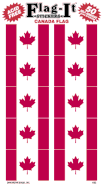 Canada Flag Stickers - Canadian Flag Stickers - 50 per pkg.