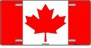 Canadian Flag License Plate