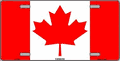 Canadian Flag License Plate