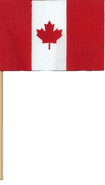 Canadian Miniature Cotton Stick Flags 4"x6"