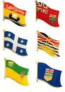 Canadian Provinces & Territories Flag Lapel Pins 