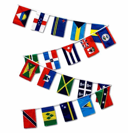 Caribbean Countries Flag Streamer