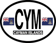 Cayman Islands Flag It Oval Decal
