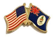 Cayman Islands Flag Lapel Pin - Double