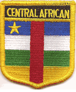 Central African Republic Flag Shield Patch