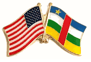 Central African Republic Flag Lapel Pin - Double