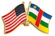 Central African Republic Flag Lapel Pin - Double
