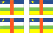 Central African Republic Flag Stickers