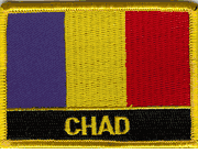 Chad Flag Patch with Name