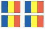 Chad Flag Stickers - Sheet of 50