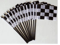 Checkered 4"x6" Polyester Event Flag - 12 Per Pack