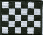 Checkered  Racing Flag Patch - Rectangle