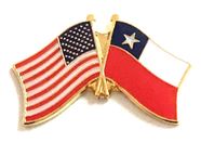 Chile Flag Lapel Pin - Double