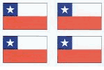 Chilean Flag Stickers - Sheet of 50