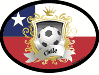 Chile Soccer Flag It Oval Decal