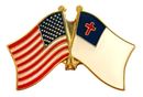Christian Flag Lapel Pin - Double