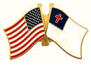 Christian Flag Lapel Pin - Double