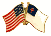 Christian Flag Lapel Pin - Double