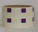 Christian Flag Stickers - Roll of 250