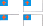 Christian Flag Stickers - Sheet of 50