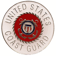 Coast Guard White Emblem Pin