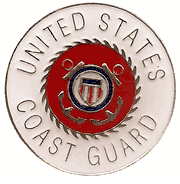 Coast Guard White Emblem Pin
