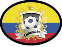Colombia Soccer Flag It Oval Decal