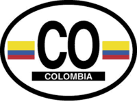 Colombia Flag It Oval Decal