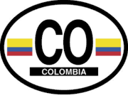 Colombia Flag It Oval Decal