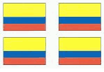 Colombian Flag Stickers - Sheet of 50