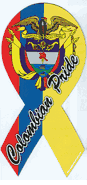 Colombian Pride Car Ribbon Magnet