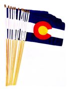 Colorado 12" x 18" Miniature Stick Flags
