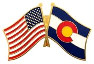 Colorado Flag Lapel Pin - Double