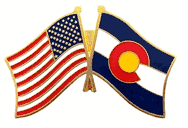 Colorado Flag Lapel Pin - Double