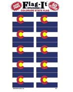 Colorado Flag Stickers 50 Stickers per package