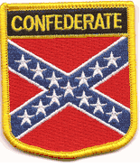 Confederate Flag Shield Patch